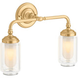 Kohler - Artifacts Two-light sconce - Brushed Moderne Brass