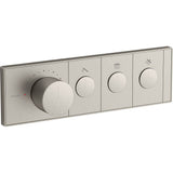 Kohler - Anthem Three-outlet recessed mechanical thermostatic valve control - Vibrant Brushed Nickel