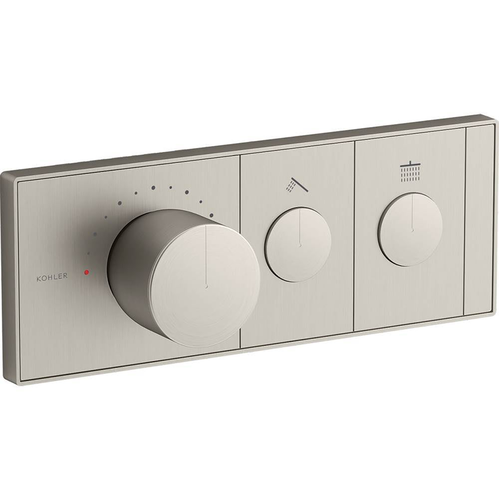 Kohler - Anthem Two-outlet recessed mechanical thermostatic valve control - Vibrant Brushed Nickel