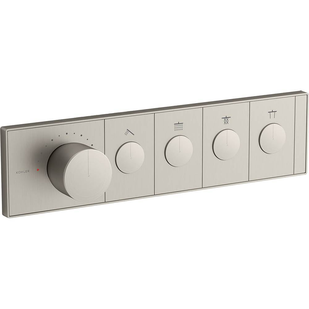 Kohler - Anthem Four-outlet recessed mechanical thermostatic valve control - Vibrant Brushed Nickel