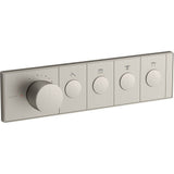 Kohler - Anthem Four-outlet recessed mechanical thermostatic valve control - Vibrant Brushed Nickel