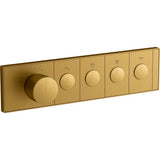 Kohler - Anthem Four-outlet recessed mechanical thermostatic valve control - Vibrant Brushed Moderne Brass