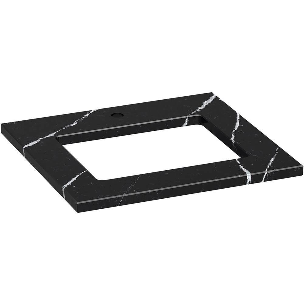 Kohler - Silestone 25'' quartz vanity top with rectangular cutout - Eternal Marquina