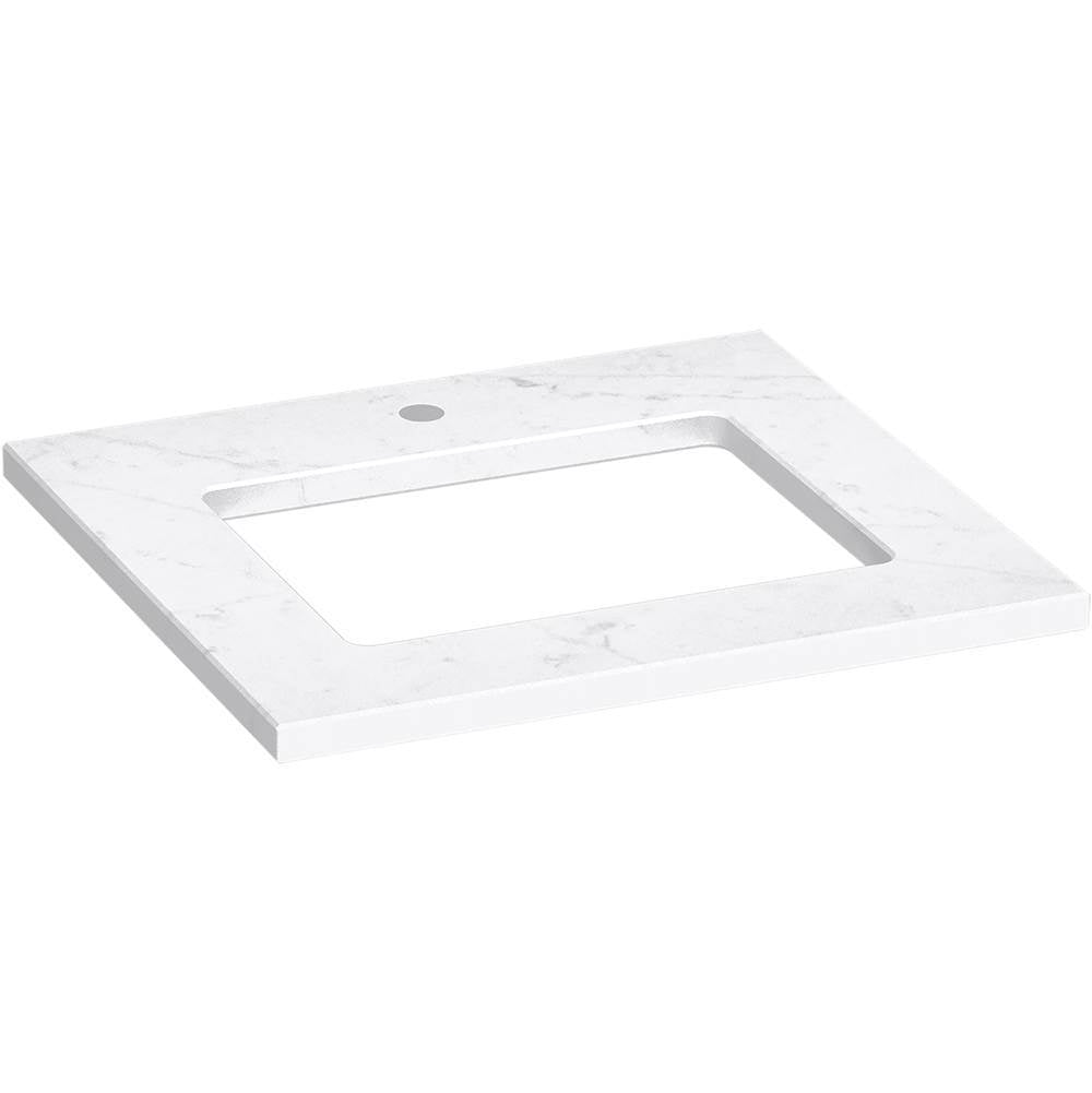 Kohler - Silestone 25'' quartz vanity top with rectangular cutout - Eternal Statuario