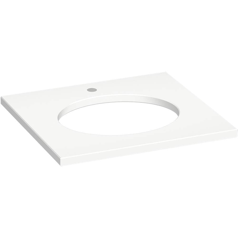 Kohler - Silestone 25'' quartz vanity top with oval cutout - Miami White