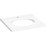 Kohler - Silestone 25'' quartz vanity top with oval cutout - Miami White