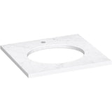Kohler - Silestone 25'' quartz vanity top with oval cutout - Eternal Statuario