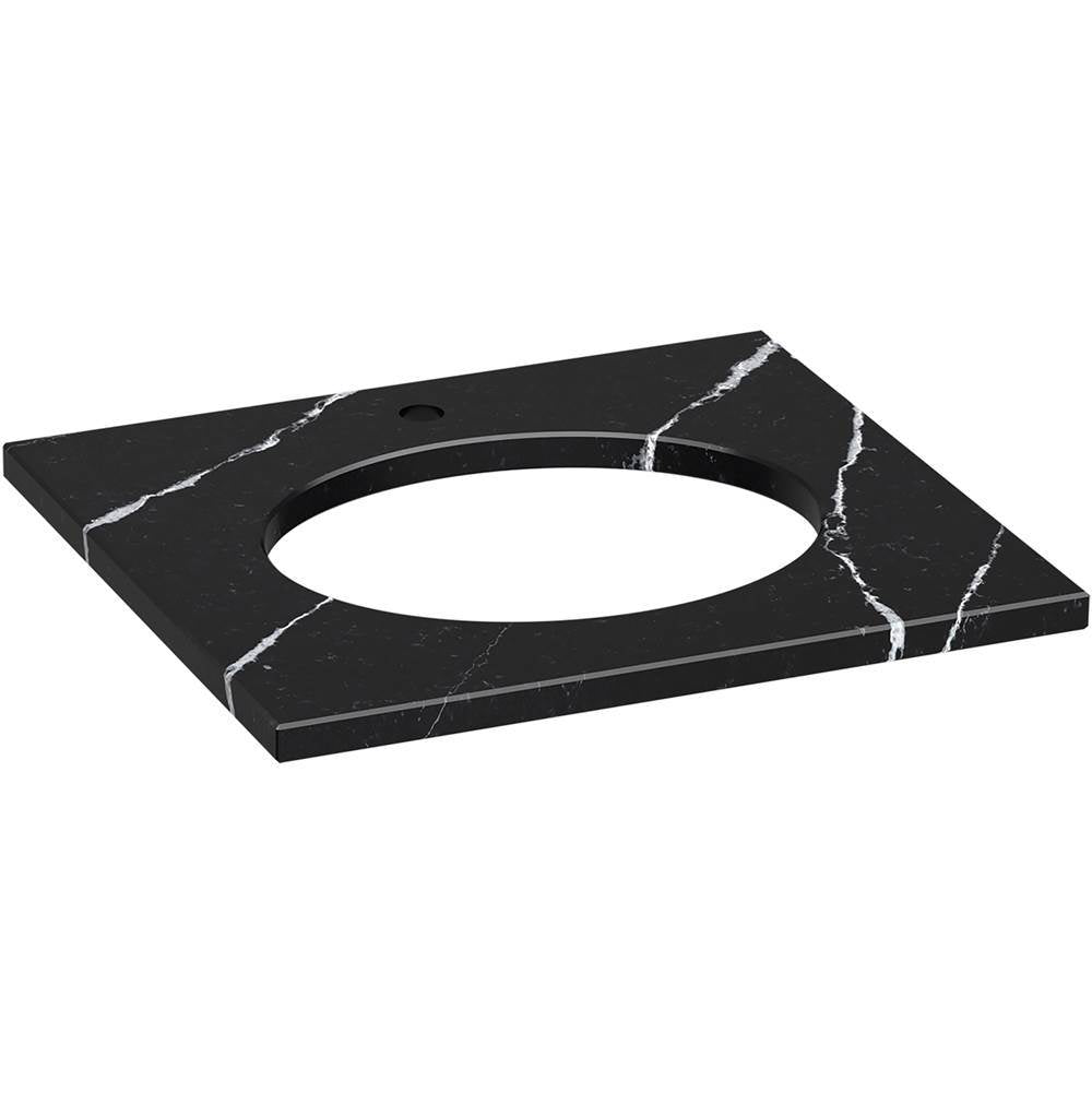 Kohler - Silestone 25'' quartz vanity top with oval cutout - Eternal Marquina