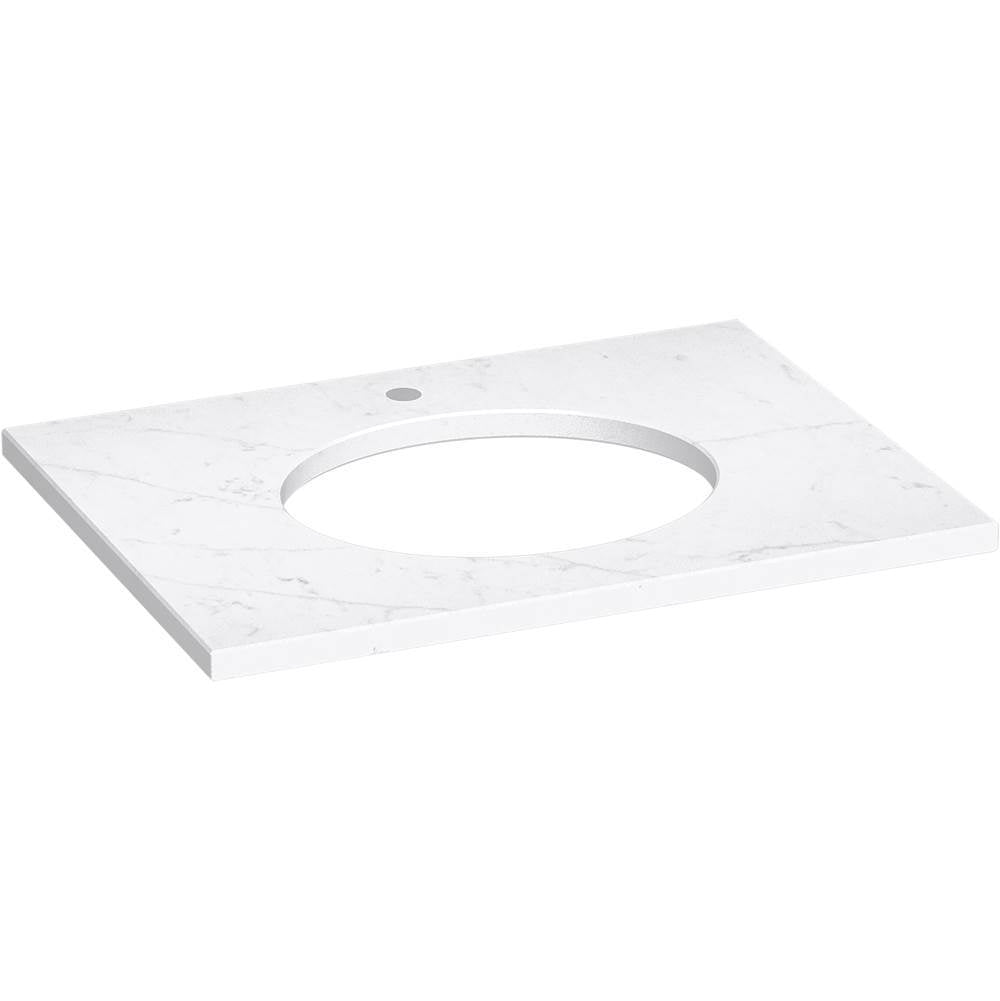 Kohler - Silestone 31'' quartz vanity top with oval cutout - Eternal Statuario