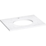 Kohler - Silestone 31'' quartz vanity top with oval cutout - Eternal Statuario