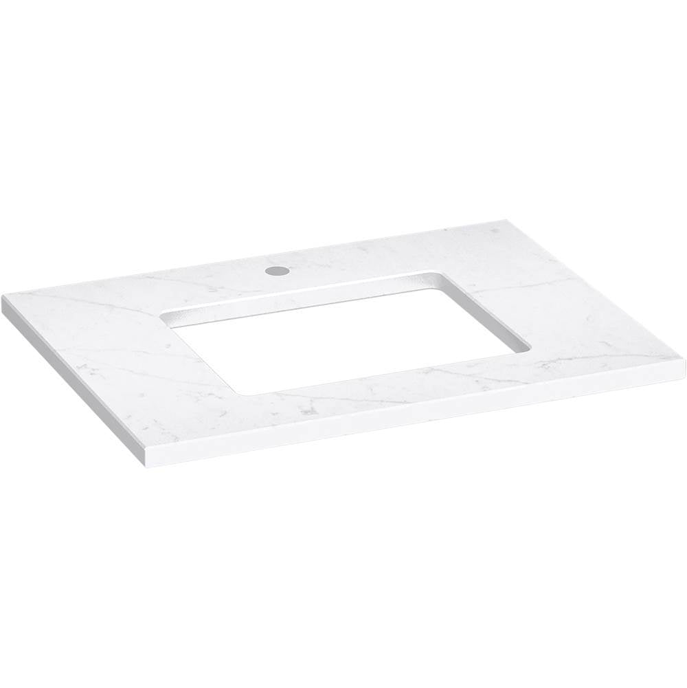 Kohler - Silestone 31'' quartz vanity top with rectangular cutout - Eternal Statuario