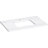 Kohler - Silestone 37'' quartz vanity top with rectangular cutout - Eternal Statuario