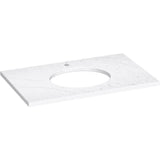 Kohler - Silestone 37'' quartz vanity top with oval cutout - Eternal Statuario