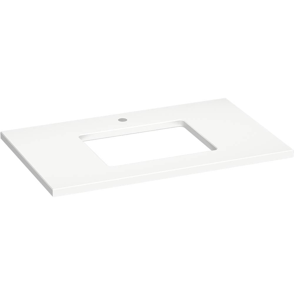 Kohler - Silestone 37'' quartz vanity top with rectangular cutout - Miami White