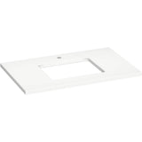 Kohler - Silestone 37'' quartz vanity top with rectangular cutout - Miami White