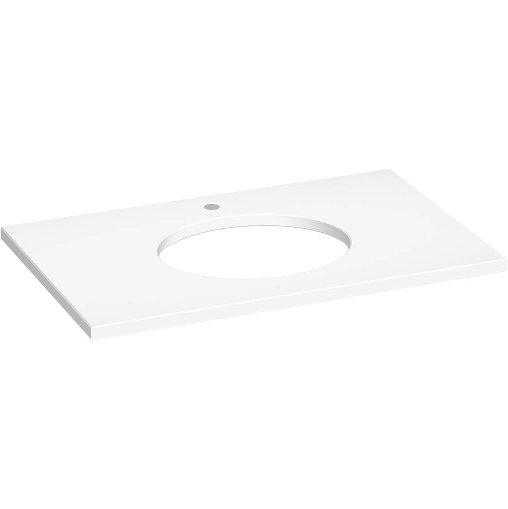 Kohler - Silestone 37'' quartz vanity top with oval cutout - Miami White