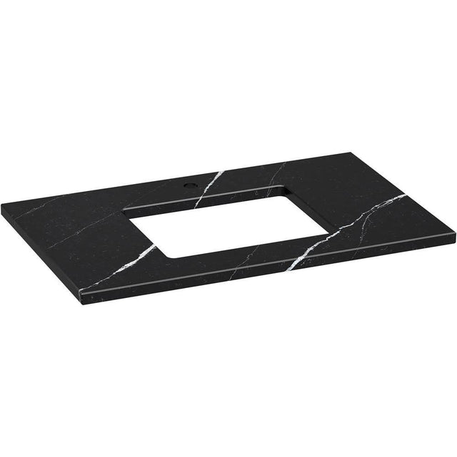 Kohler - Silestone 37'' quartz vanity top with rectangular cutout - Eternal Marquina