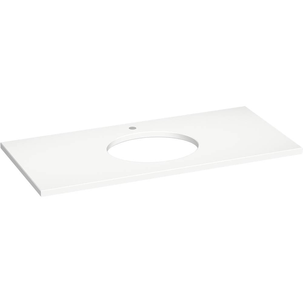 Kohler - Silestone 49'' quartz vanity top with oval cutout - Miami White