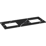 Kohler - Silestone 61'' quartz vanity top with two rectangular cutouts - Eternal Marquina
