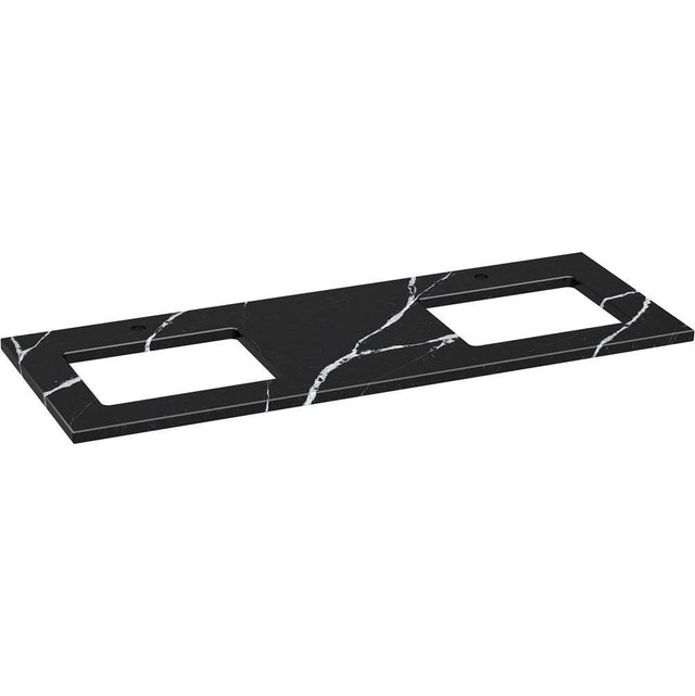 Kohler - Silestone 61'' quartz vanity top with two rectangular cutouts - Eternal Marquina