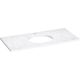 Kohler - Silestone 49'' quartz vanity top with oval cutout - Eternal Statuario