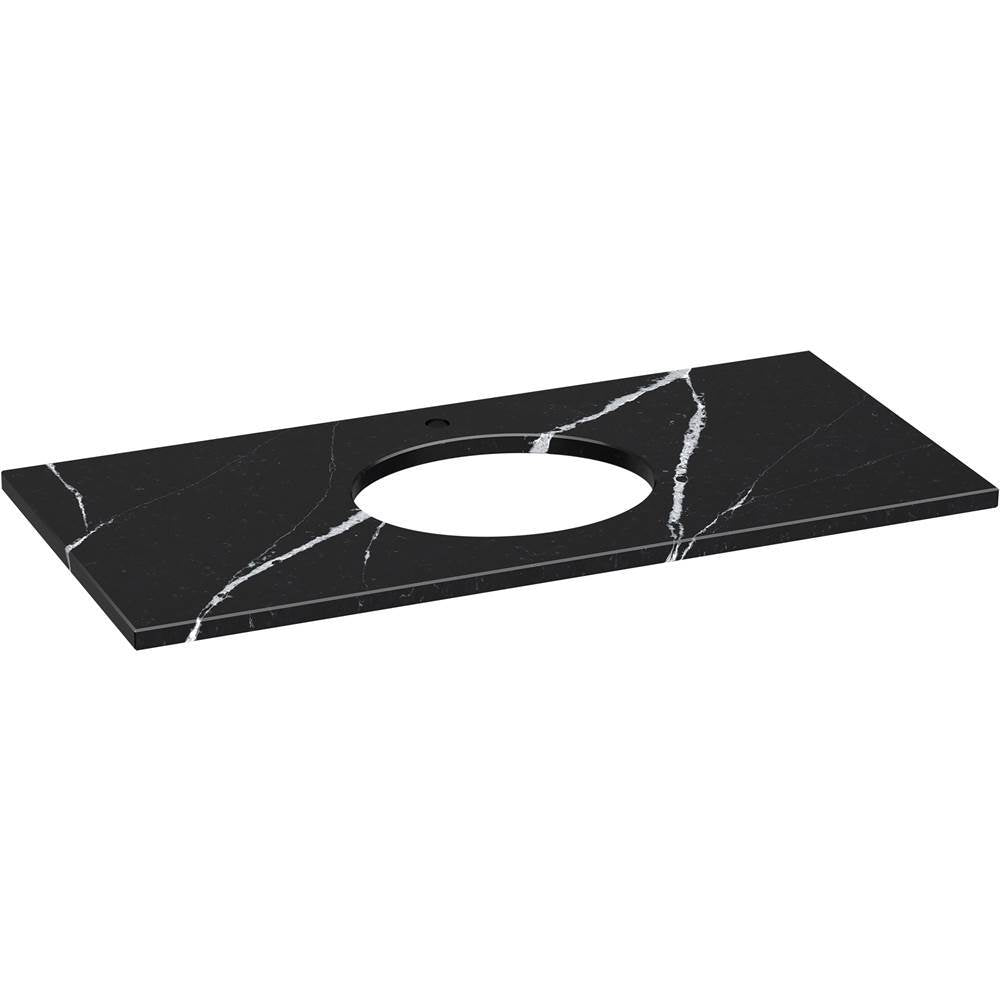 Kohler - Silestone 49'' quartz vanity top with oval cutout - Eternal Marquina
