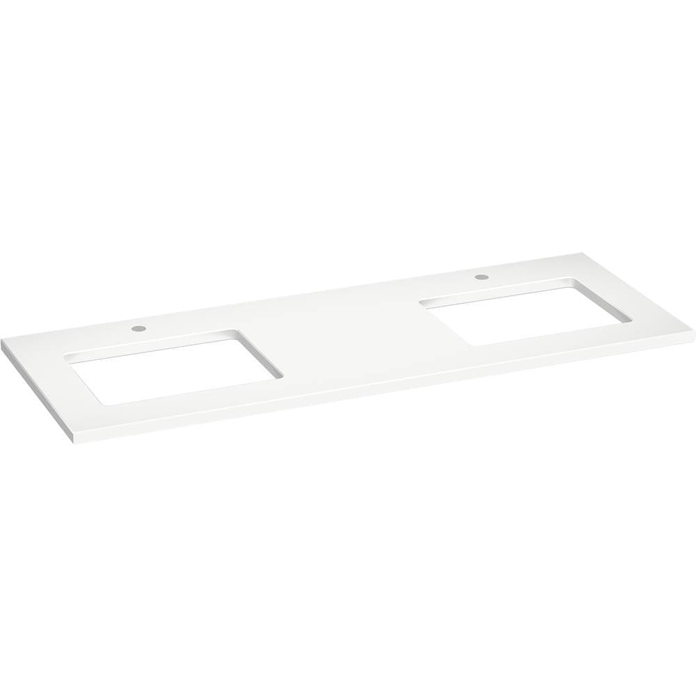 Kohler - Silestone 61'' quartz vanity top with two rectangular cutouts - Miami White