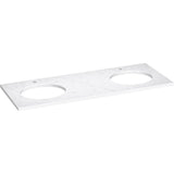 Kohler - Silestone quartz 61'' vanity top with double oval cutouts - Eternal Statuario