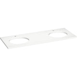 Kohler - Silestone quartz 61'' vanity top with double oval cutouts - Miami White