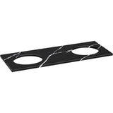 Kohler - Silestone quartz 61'' vanity top with double oval cutouts - Eternal Marquina