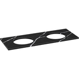 Kohler - Silestone quartz 61'' vanity top with double oval cutouts - Eternal Marquina