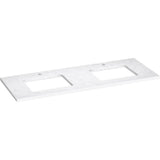 Kohler - Silestone 61'' quartz vanity top with two rectangular cutouts - Eternal Statuario