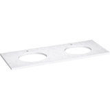 Kohler - Silestone quartz 61'' vanity top with double oval cutouts - Eternal Statuario