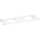 Kohler - Silestone quartz 61'' vanity top with double oval cutouts - Miami White