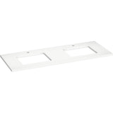 Kohler - Silestone 61'' quartz vanity top with two rectangular cutouts - Miami White