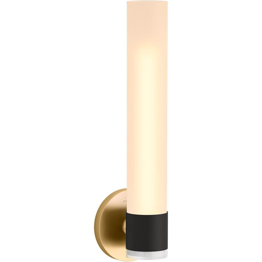 Kohler - Purist One-light sconce - Black with Brass Trim