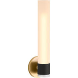 Kohler - Purist One-light sconce - Black with Brass Trim