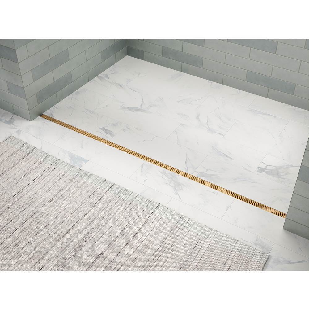 1-1/4'' x 48'' linear drain grate with perforated pattern