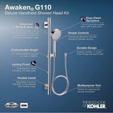 Awaken G110 30'' deluxe four-function handshower kit, 2.5 gpm