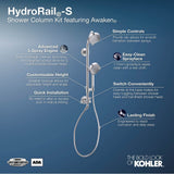 Awaken HydroRail-S shower column kit, 2.5 gpm