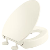 Kohler - Hyten Elevated Quiet-CloseE elongated toilet seat - Biscuit