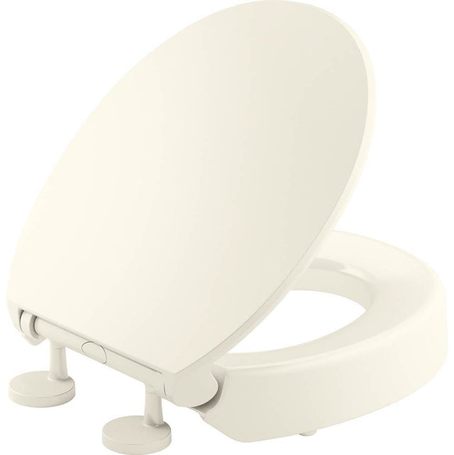 Kohler - Hyten Elevated Quiet-CloseE round-front toilet seat - Biscuit