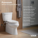 PureWash M300 Elongated manual bidet toilet seat