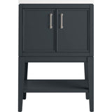 Kohler - Winnow 24'' bathroom vanity cabinet with sink and quartz top - Slate Grey