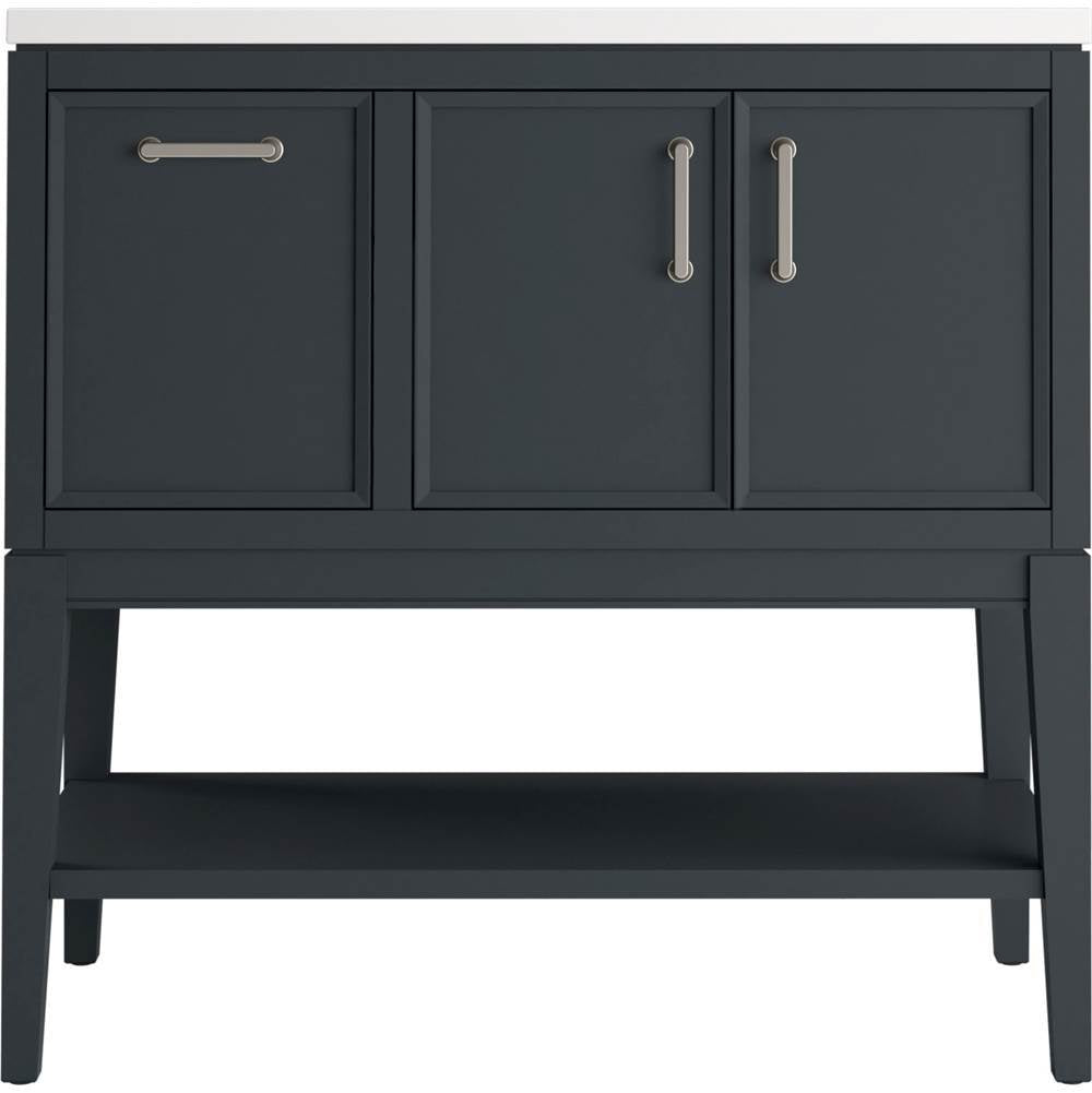 Kohler - Winnow 36'' bathroom vanity cabinet with sink and quartz top - Slate Grey