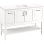 Kohler - Winnow 48'' bathroom vanity cabinet with sink and quartz top - White