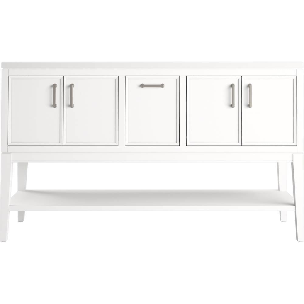 Kohler - Winnow 60'' bathroom vanity cabinet with sinks and quartz top - White