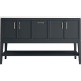 Kohler - Winnow 60'' bathroom vanity cabinet with sinks and quartz top - Slate Grey