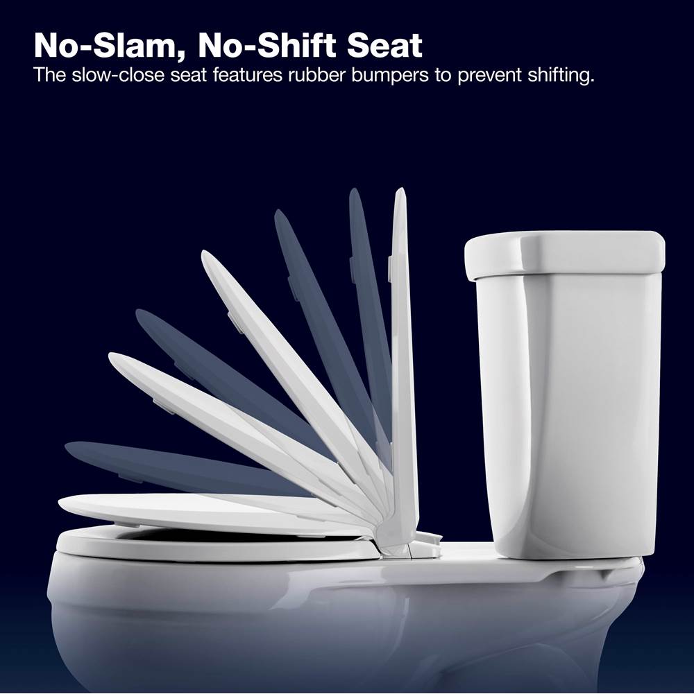 Brazn Wall-hung round-front toilet, dual-flush