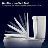 Brazn Wall-hung round-front toilet, dual-flush